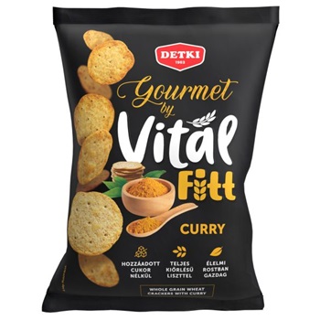 Detki gourmet vital fitt teljes kiőrlésű kréker curry 100 g