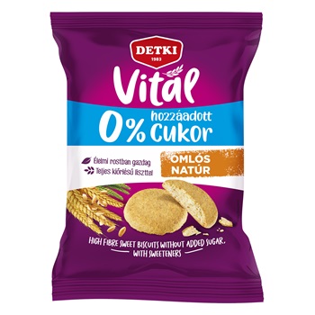 Detki omlós keksz édes hozzáadott cukor nélkül 180 g