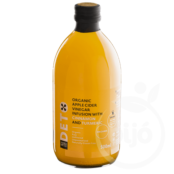 Deto bio szűretlen almaecet fúzió kurkumával és fahéjjal "anyaecettel" 500 ml