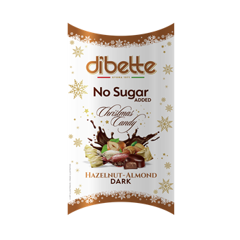Dibette nas töltött étcsokoládé szaloncukor  édesítőszerrel (mogyoró ízű krém, mandulaízű krém) 250 g