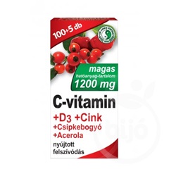 Dr.chen c-vitamin 1200mg+d3+cink+acerola+csipkebogyó tablett 105 db