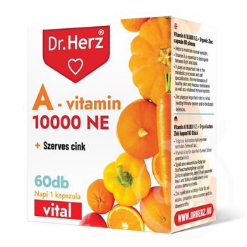 Dr.herz a-vitamin 10000NE+szerves cink kapszula 60 db