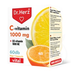 Dr.herz c-vitamin 1000 mg+d3-vitamin 1000 ne kapszula 60 db