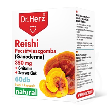 Dr.herz reishi 350mg+c-vitamin+szerves cink kapszula 60 db