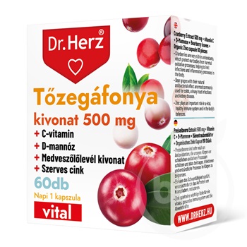 Dr.herz tőzegáfonya kivonat 500 mg kapszula 60 db