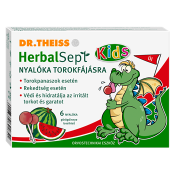 Dr.theiss herbalsept nyalóka torokfájásra görögdinnye ízesítésű 6 db