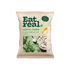 Eat Real lencse chips lágy krémes kapros ízvilág  40 g
