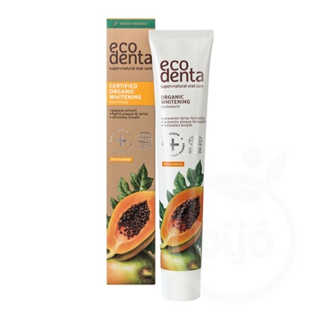 Ecodenta bio minősített fehérítő fogkrém papajával 75 ml