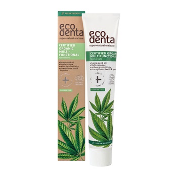 Ecodenta minősített multifunkcionális fogkrém kendermagolajjal és matchaval 75 ml