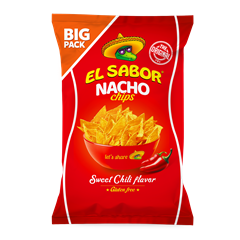 El sabor big nacho chips gluténmentes édes chili 180 g