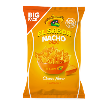 El sabor big nacho chips gluténmentes sajtos 180 g