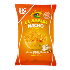El sabor big nacho chips gluténmentes texas bbq 180 g