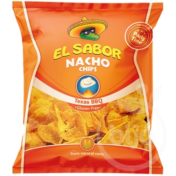 El sabor big nacho chips gluténmentes texas bbq 225 g