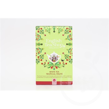 English Tea Shop 20 bio trópusi gyümölcsös fehér tea 40 g