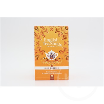 English Tea Shop 20 bio zöld rooibos gránátalma áfonya tea 35 g