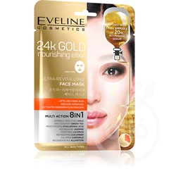 Eveline koreai textil arcmaszk bőrfiatalító 24k arannyal 1 db