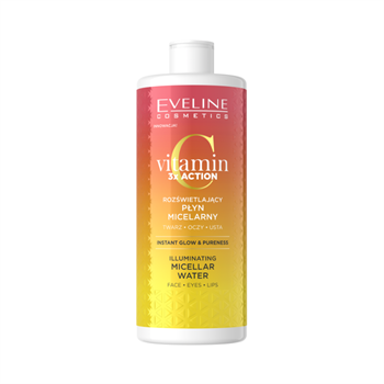 Eveline vitamin c 3x action fényesítő micellás arclemosó víz 500 ml