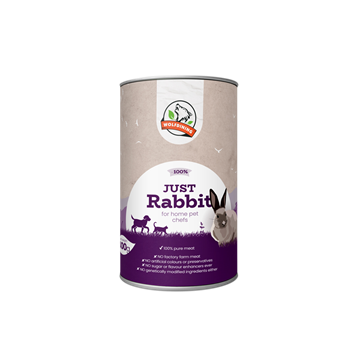 Farkaskonyha bio justrabbit nyúl 100% párolt hús és belsőség 400 g