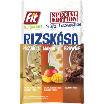 Fit gluténmentes rizskása special edition pisztácia-mangó-brownie 3x60g 180 g