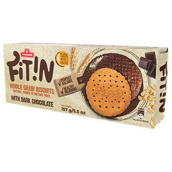Fit in teljes kiőrlésű keksz étcsokoládés 157 g