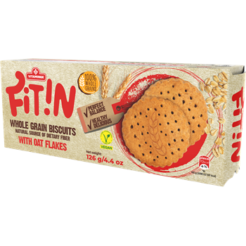 Fit in teljes kiőrlésű zabkeksz 126 g