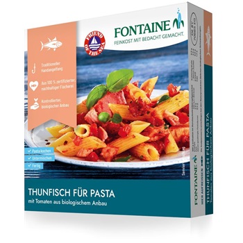 Fontaine tonhalas tésztaszósz bio paradicsommal 200 g