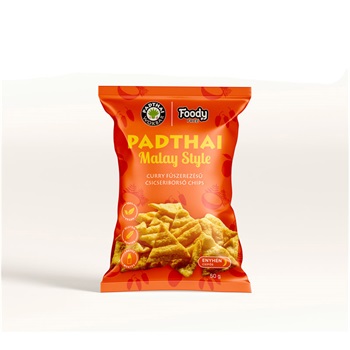 Foody Free gluténmentes csipkebogyó chips padthai malay style curry ízű 50 g