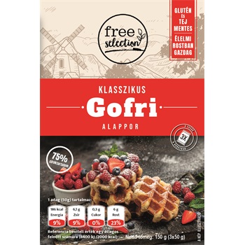 Free selection klasszikus gofri alappor 3x50g 150 g