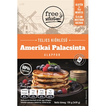 Free selection teljes kiőrlésű amerikai palacsinta alappor 3x50g 150 g