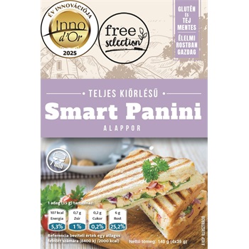 Free selection teljes kiőrlésű smart panini alappor 4x35g 140 g