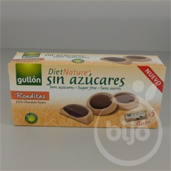 Gullón ronditas keksz étcsokoládéval töltött,édesítőszerrel 186 g