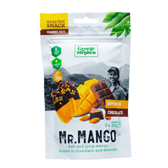 George & Stephen mr. mango prémium aszalt mangó szelet csokival bevonva 3x20g 60 g