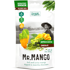 George & Stephen mr. mango prémium aszalt mangó szelet matchás csokival bevonva 3x20g 60 g
