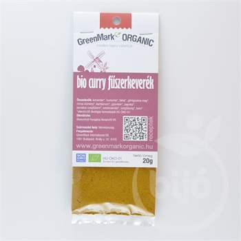 Greenmark bio curry fűszerkeverék 20 g