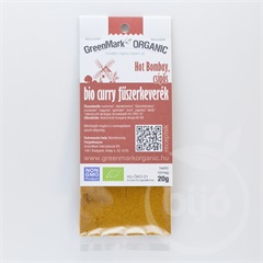 Greenmark bio curry fűszerkeverék csípős hot bombay 20 g