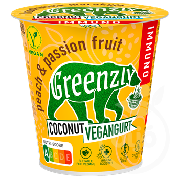 Greenzly kókuszos vegángurt barack-maracuja 130 g