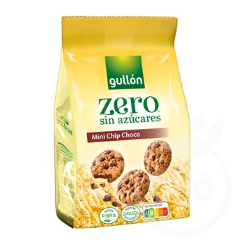 Gullón mini chip choco zero keksz csokoládé darabkákkal, édesítőszerrel 75 g