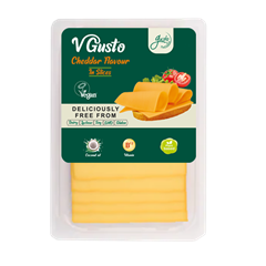 Gusto vegán készítmény szeletelt cheddar ízű 140 g