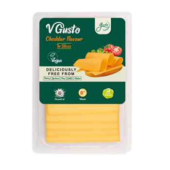 Gusto vegán készítmény szeletelt cheddar ízű 140 g