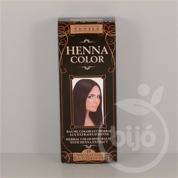 Henna Color szinező hajbalzsam nr 19 fekete csokoládé 75 ml