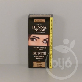 Henna Color tartós szempilla és szemöldök krémfesték fekete 15 g