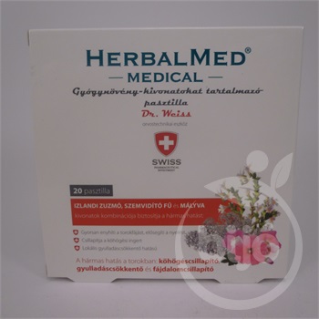 Herbalmed medical gyógynövény pasztilla 20 db