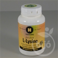 Highland l-lysine tabletta 100 db
