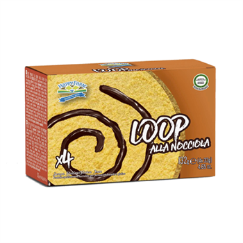 Happy Farm loop mogyorós piskóta tekercs 4x33 132 g