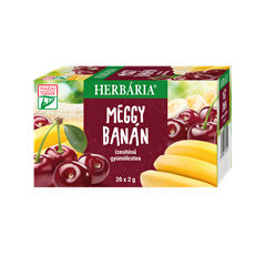 Herbária meggy banán ízesítésű gyümölcstea 20x2g 40 g