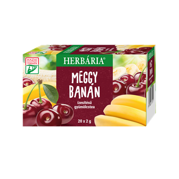 Herbária meggy banán ízesítésű gyümölcstea 20x2g 40 g