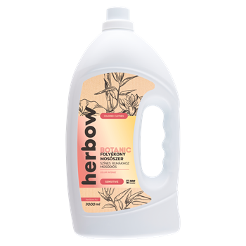 Herbow botanic color intense (mosódiós) folyékony mosószer színes ruhákhoz, zöldellő rét és gyöngyvirág illat 3000 ml