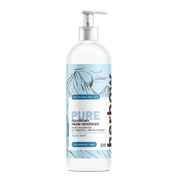 Herbow pure zero polar white folyékony finom mosószer fehér ruhákhoz, illatmentes (ultra szenzitív) 1000 ml