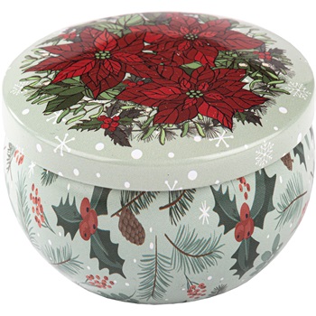 Illatmécses karácsonyi fémdobozos 4 féle illattal és mintával véletlenszerűen 1db