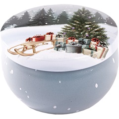 Illatmécses karácsonyi fémdobozos 4 féle illattal és mintával véletlenszerűen 1db